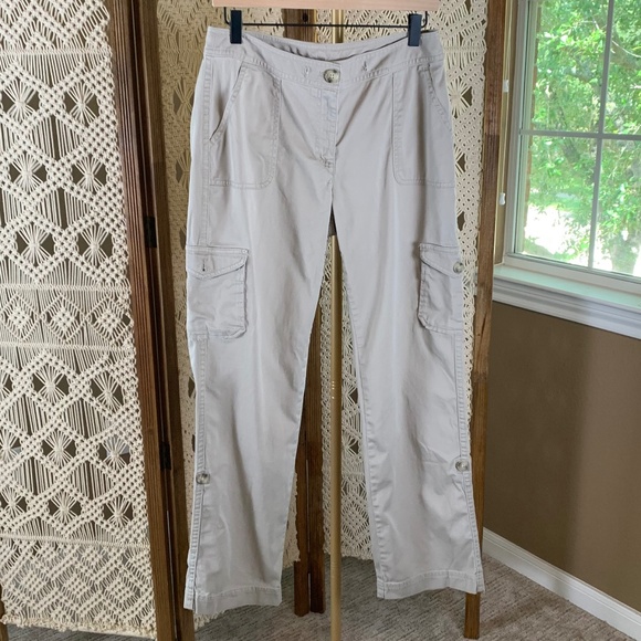 LL Bean Favorite Fit‎ Women's Hiking Cargo Pants Brown 8 - Picture 1 of 10